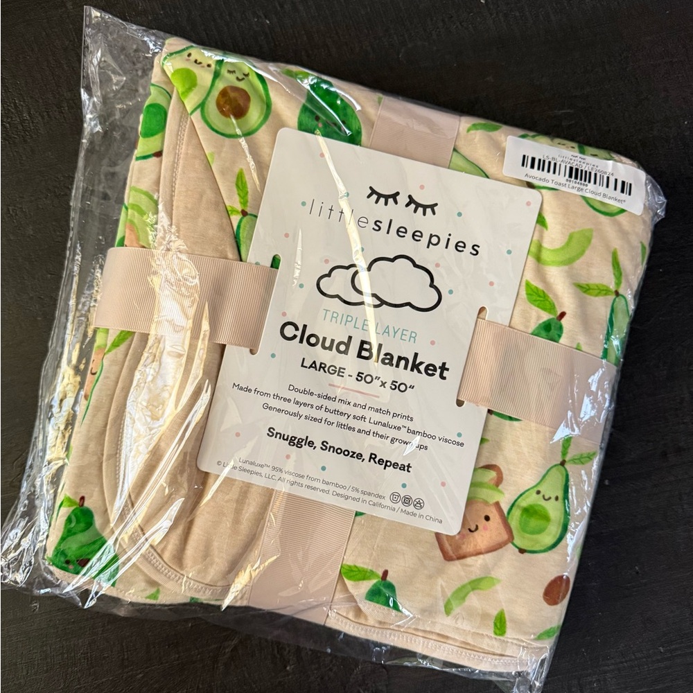Little Sleepies Cloud Blanket - Avocado Toast